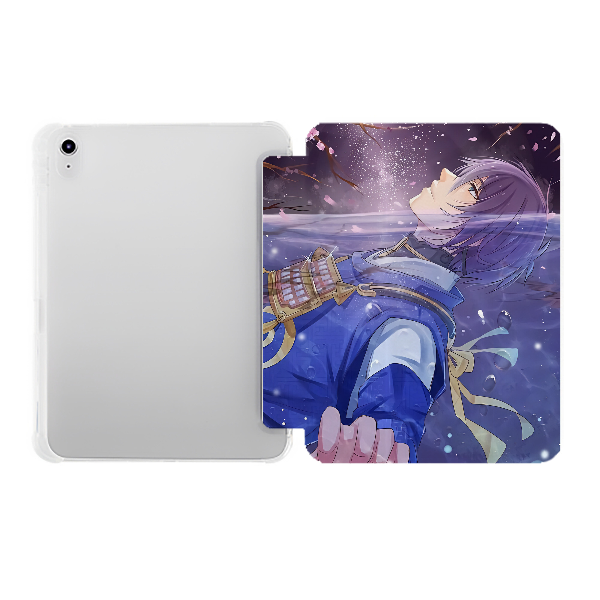 （画像用） 刀剣乱舞 Touken Ranbu IPad ケース ペン収納付き 三つ折りスタンド PUレザー×シリコン 対応機種9.5/10.5/10.9インチ